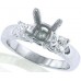 0.50 CT Ladies Princess Cut Diamond Semi Mount Engagement Ring